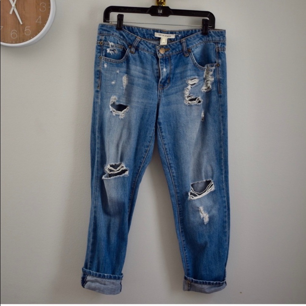 Midrise Distressed Jeans